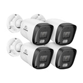 4PCS 3MP Full HD PoE IP Bullet Security Camera, Two-Way Communication